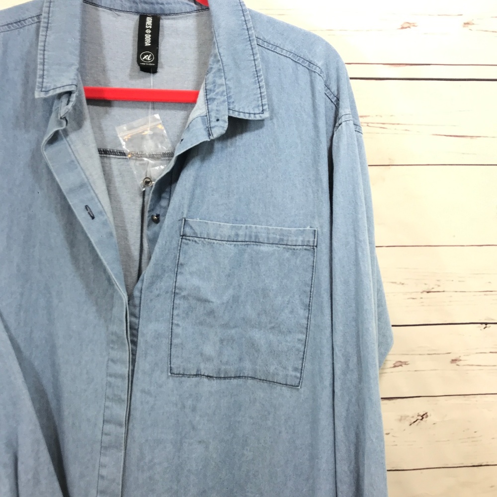 Agnes & Dora Light Blue Denim Dress NWT